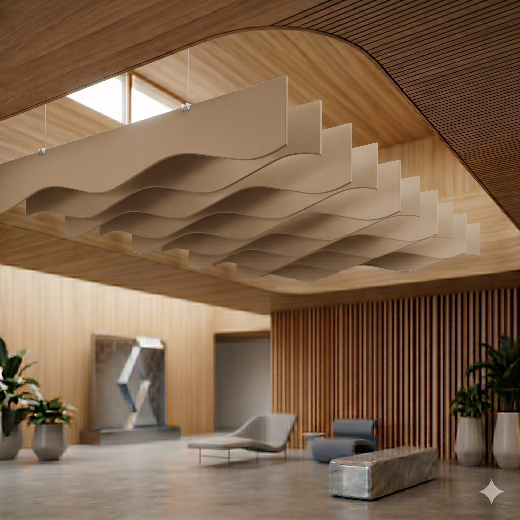 Dalga Akustik Tavan Paneli