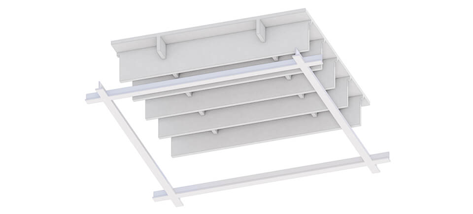 Kapalı Sırt lineer akustik panel — montajlanmış